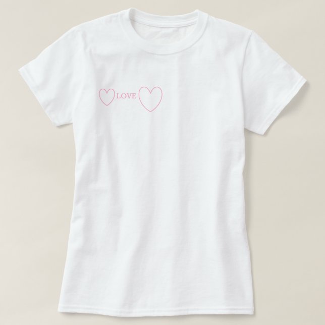 Camiseta Amor de dos corazones (Diseño del anverso)