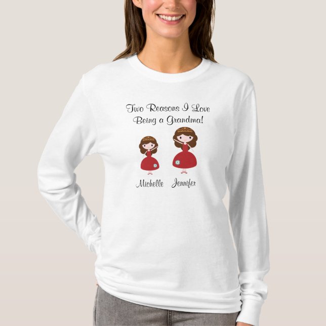 Camiseta Amor de dos razones I que es una abuela (Anverso)