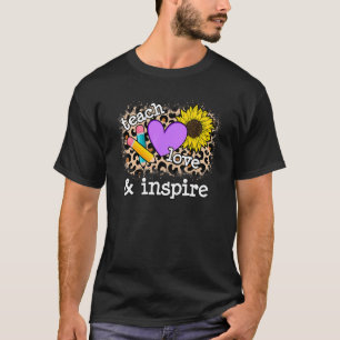 Camiseta Amor De Educación Cuidada E Inspirar A Los Maestro