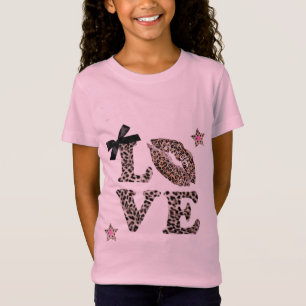 Camiseta Amor de Estampado de Leopardo & Coqueta