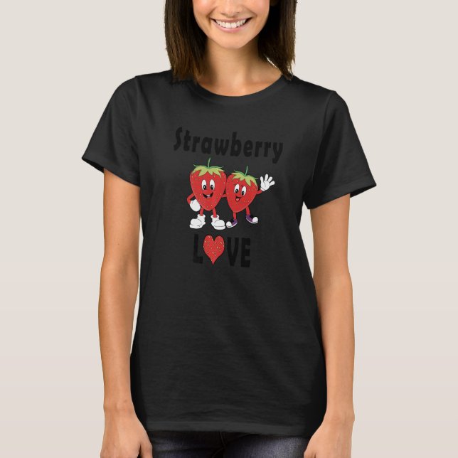 Camiseta Amor de Fresa Disfraz de Fresas (Anverso)