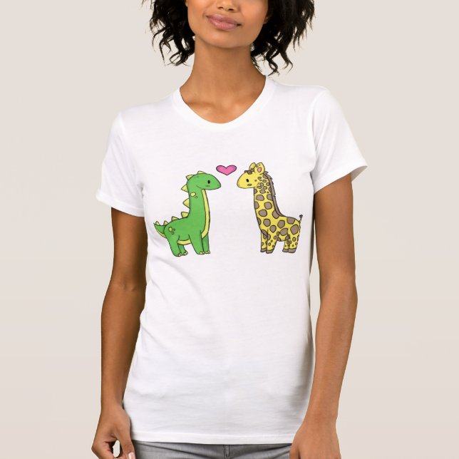 Camiseta Amor de Girraffe y de Dino (Anverso)