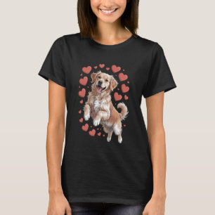 Camiseta Amor de Golden Retriever Corazón Día de San Valent