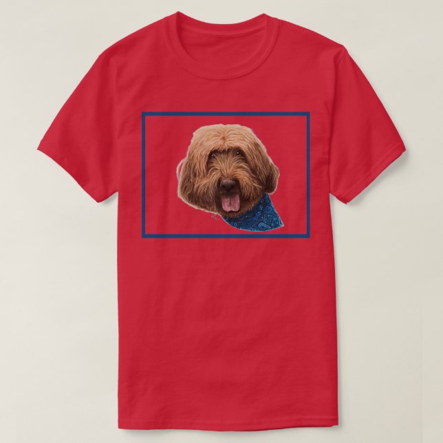Camiseta Amor de goldendoodle rojo lindo (Diseño del anverso)