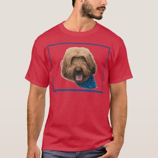 Camiseta Amor de goldendoodle rojo lindo