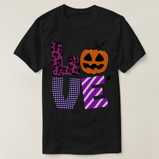 Camiseta amor de halloween (Diseño del anverso)