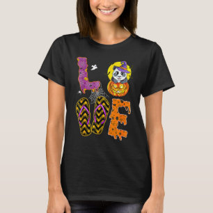 Camiseta Amor de Halloween Panda Sombrero de Bruja Zookeepe