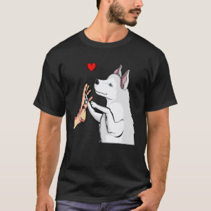 Camiseta Amor de Husky Blanco Perro Lindo Mamá Chicas Mujer