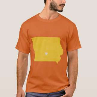 Camiseta Amor de Iowa en Amarillo