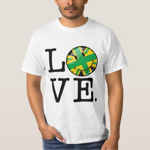 Camiseta Amor de Jamaica y de Gran Bretaña