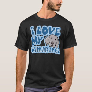 Camiseta Amor de Kawaii I mi Weimaraner