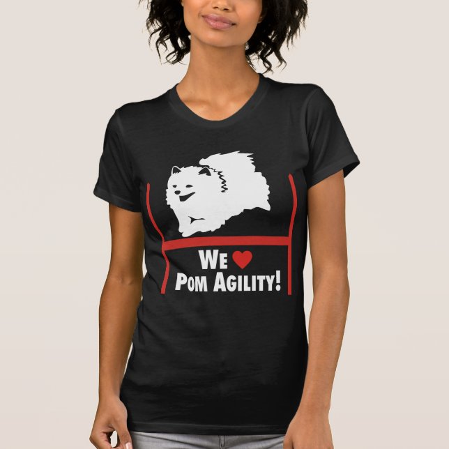 Camiseta Amor de la agilidad de Pomeranian (Anverso)
