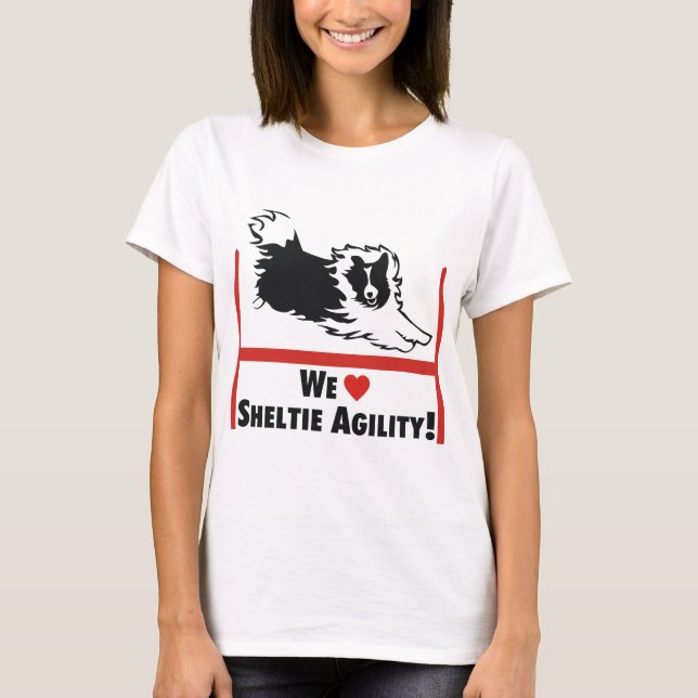 Camiseta Amor de la agilidad de Sheltie (Anverso)
