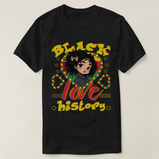 Camiseta Amor de la Historia Negra (Diseño del anverso)