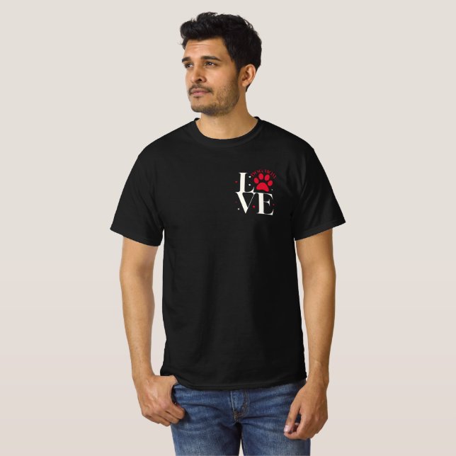 Camiseta Amor de la madre del perro (Anverso completo)