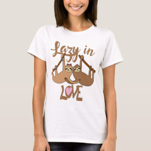 Camiseta Amor de la novia del novio de la pereza de los