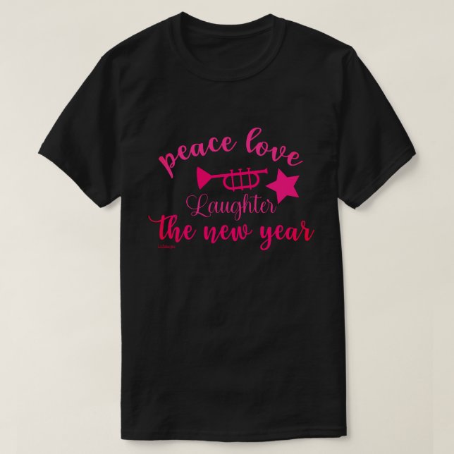 CAMISETA AMOR DE LA PAZ Y RISA EN EL NUEVO AÑO (Diseño del anverso)