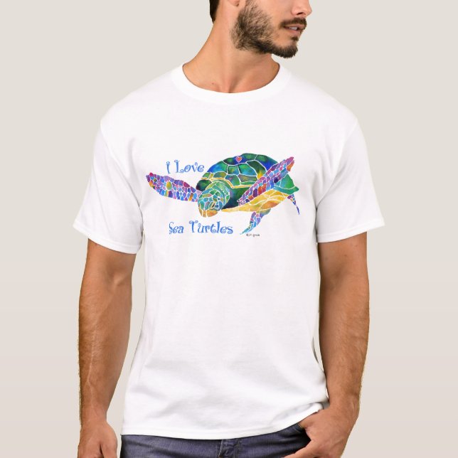 Camiseta Amor de la tortuga de mar una tortuga (Anverso)