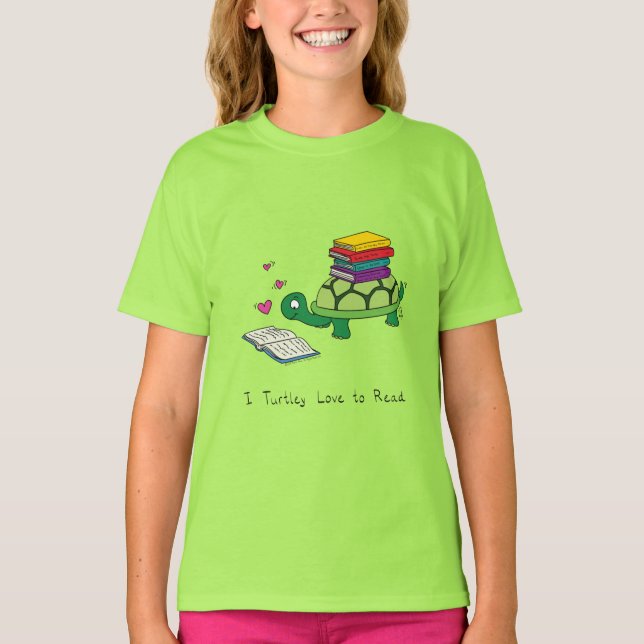 Camiseta Amor de la tortuga por leer libros bibliotecarios (Anverso)