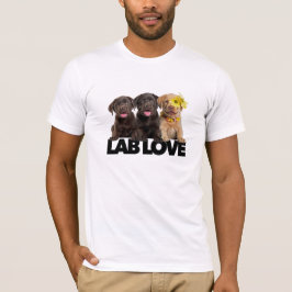 Camiseta Amor de Lab labrador retriever chocolate negro ama