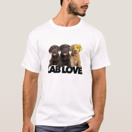 Camiseta Amor de Lab labrador retriever chocolate negro ama