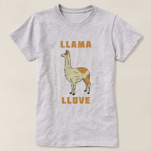 Camiseta Amor de Llama (Diseño del anverso)