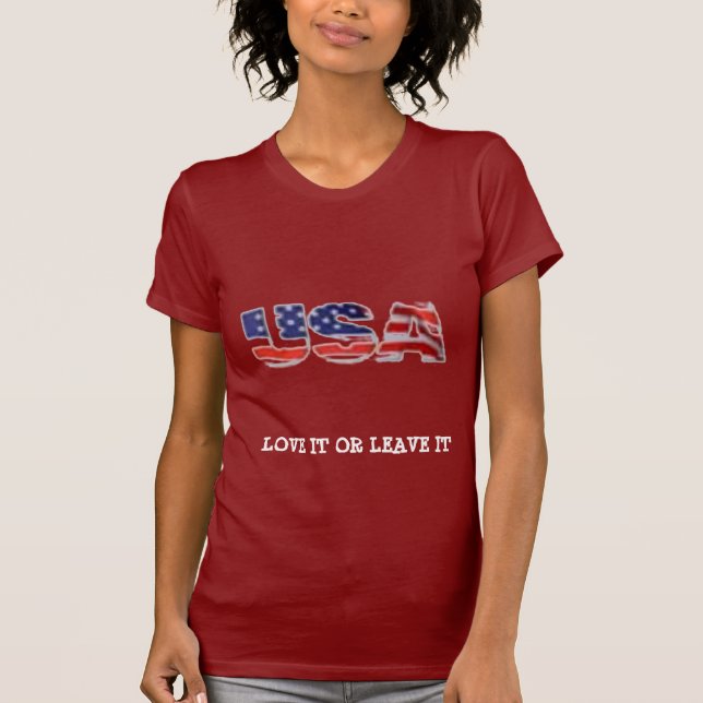 Camiseta Amor de los E.E.U.U. o lo deja (Anverso)