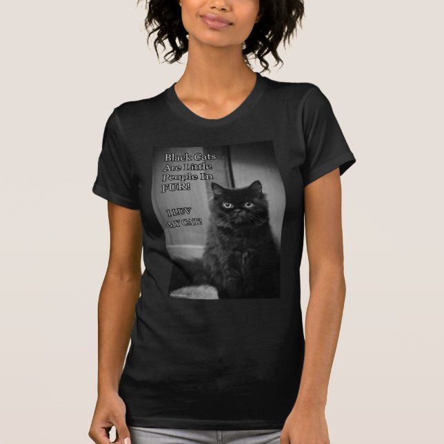 Camiseta Amor de los gatos negros (Anverso)