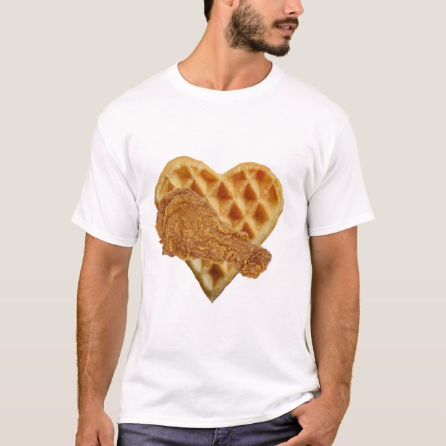 Camiseta amor de los gofres de pollo (Anverso)