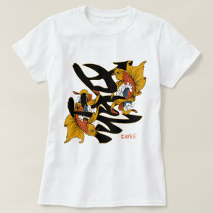 Camiseta Amor de los pescados de Koi del kanji