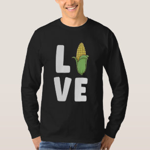 Camiseta Amor de maíz Granjero Cultivando Maíz Verano