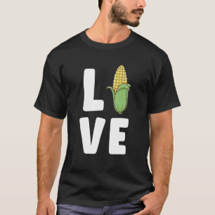 Camiseta Amor de Maíz Granjero Cultivando Maíz Verano