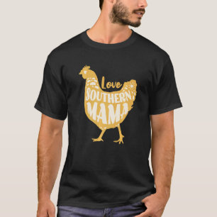 Camiseta Amor de mamá sureña granja de pollos lindos estilo