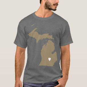 Camiseta Amor de Michigan en Mocha Oversized