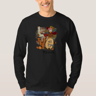 Camiseta Amor de Mujeres Turquía Vida Glam Día de Acción de