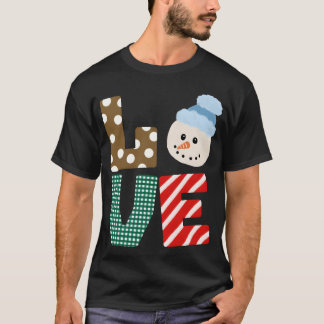 Camiseta Amor de muñeco de nieve vintage