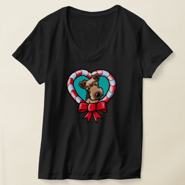 Camiseta Amor de Navidad de KiniArt Airedale (Distribución )