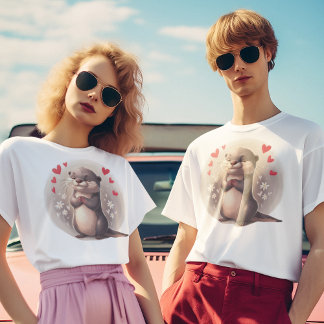 Camiseta amor de nutria lindo