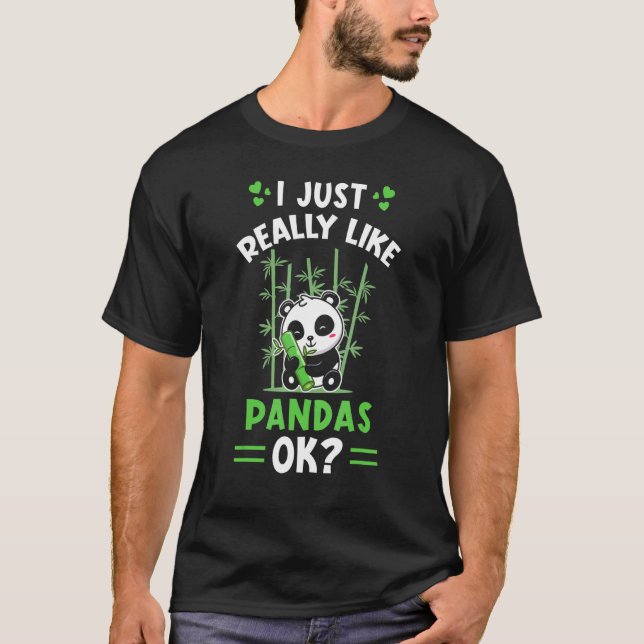 Camiseta Amor de Panda  Simplemente Me Gustan Mucho Los Pan (Anverso)