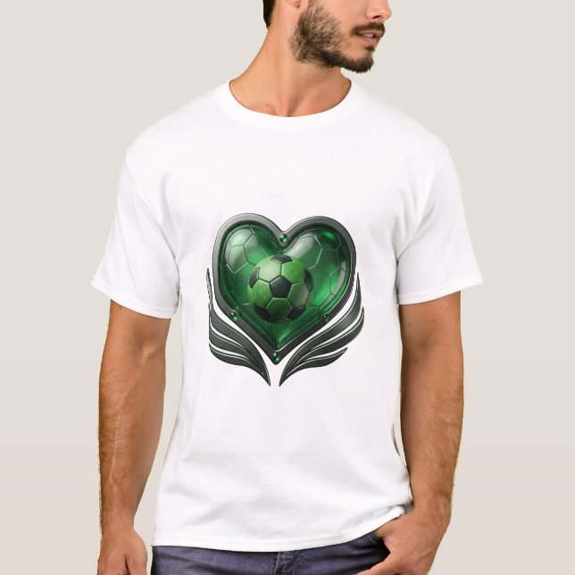 Camiseta amor de pelota de corazón (Anverso)