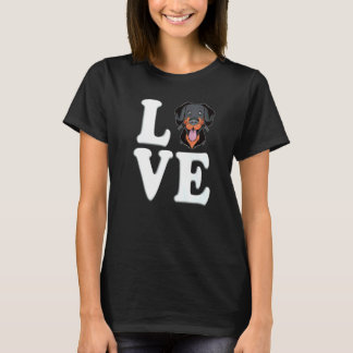 Camiseta Amor de perro Rottweiler para hombres y mujeres 1