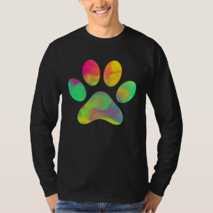 Camiseta Amor de perro Tie Dye Huella de garra de animal Pe