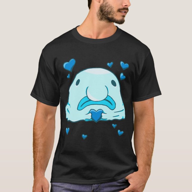 Camiseta Amor de pez gota (Azul) (Anverso)