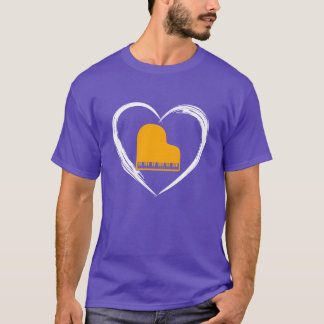Camiseta amor de piano retro