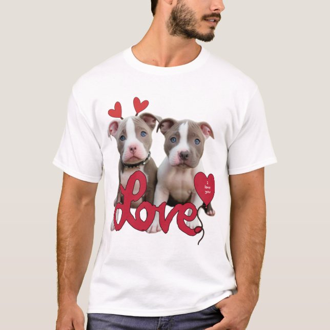 Camiseta Amor de pit bull (Anverso)