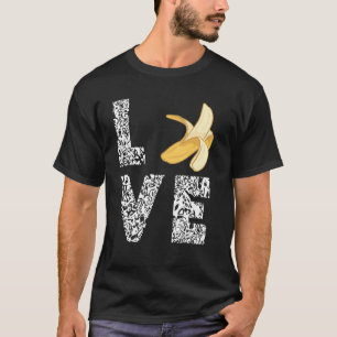 Camiseta Amor de plátano leopardo comida vegana verano frut