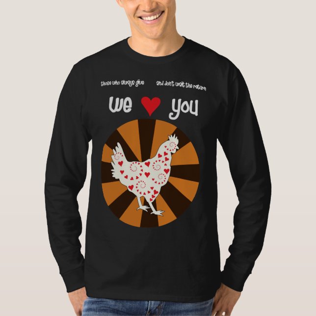 Camiseta amor de pollo (Anverso)