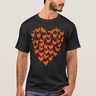Camiseta Amor de pollo por granja de pollos de granjero