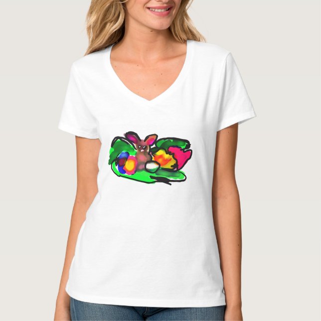 Camiseta Amor de primavera de conejo (Anverso)