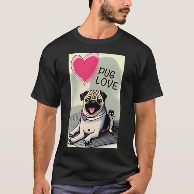 Camiseta Amor de pug (Anverso)